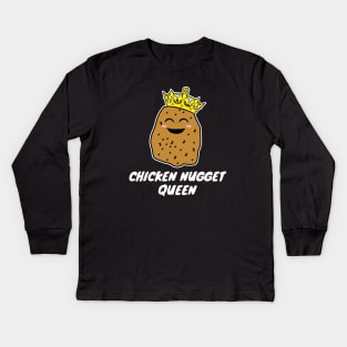 Chicken Nugget Queen Kids Long Sleeve T-Shirt